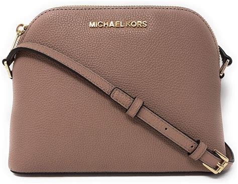 Michael Kors Adele Medium Dome Leather Crossbody Bag (Gold)